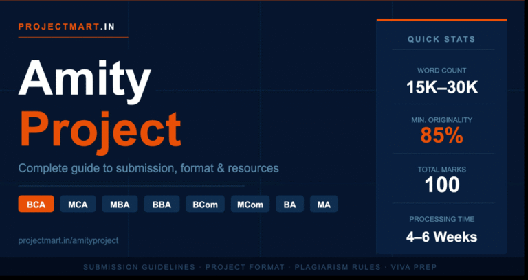 Amity Project Complete Checklist: Formats, Deadlines, Marks and More